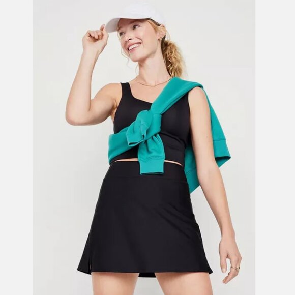 NWT Old Navy Active PowerSoft Skort Extra High-Waisted Black Women XL XXL - Picture 4 of 11